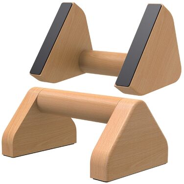 Дерев&39яні перекладини для віджимань Kipika 4-дюймові ручки для віджимань з бука для використання на підлозі, нековзка гумова основа, трикутні стійки для віджимань, домашнє фітнес-обладнання, ідеально підходить для віджимань, L-подібних положень, силових