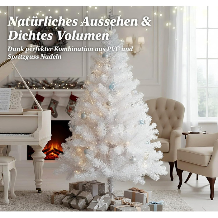 Штучна ялинка 120 см біла Homewit