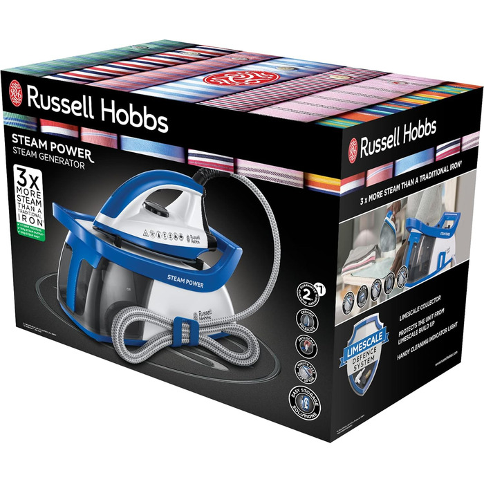 Парова прасувальна станція Russell Hobbs (2600 Вт, тиск пари 4,5 бар, знімний резервуар для води 1,3 л) Праска 24430-56 Парова пра