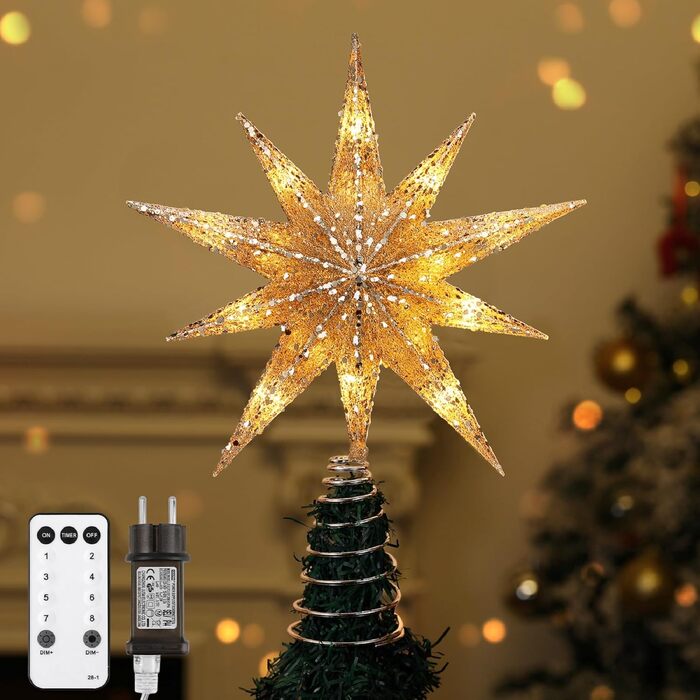 Різдвяна верхівка для ялинки Lewondr