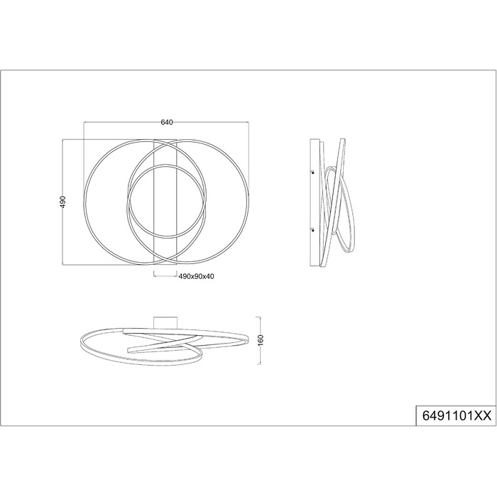 Стельовий LED-світильник Trio Leuchten Darvin 649110131, матовий білий метал, 34 Вт, регульована колірна температура, Switch Dimmer
