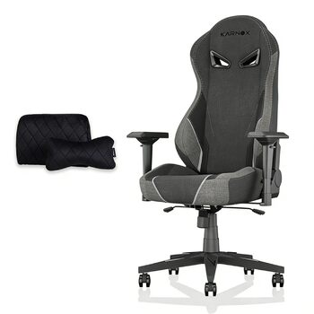 Геймерське крісло з підставкою для ніг та тканинним чохлом Ергономічне офісне крісло з 4D підлокітниками, підтримкою голови/попереку, регулюванням висоти, вантажопідйомністю 150 кг, зелено-сіре