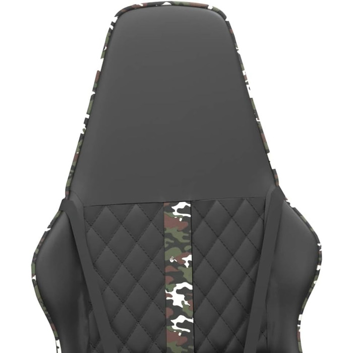 Ігрове крісло Owox, чорне/камуфляжне, штучна шкіра, регульована висота, 5461,5118-128 см, поворот на 360, коліщатка, налаштування для домашнього офісу