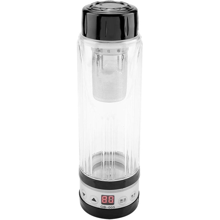 Автомобільний чайник Haofy, 12В / 24В 95Вт, 420мл подорожній чайний кухоль водонагрівач кружка пляшка тримач (чорний)