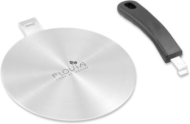 Пластина індукційного адаптера 20 см, індукційний дифузор зі знімною ручкою, індукційна плита, тепловий дифузор для кавоварок і кухонного приладдя