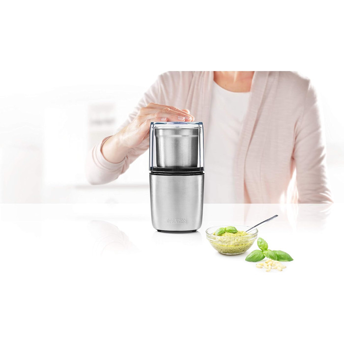 Подрібнювач Princess Pesto Maker мультичоппер з 2 ножами з нержавіючої сталі, 200 Вт, 190 г, для твердих та рідких інгредієнтів, 221040