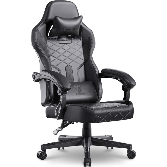 Гоночне геймерське крісло Dowinx Gaming Chair з пружинною подушкою, ергономічне ігрове крісло з поперековою підтримкою, офісне крі