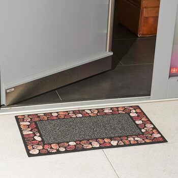 Килимок під камінь нековзний, брудовідштовхувальний, стійкий до атмосферних впливів міцний килимок для зовнішнього використання, що вловлює бруд, 75 x 45 см для вхідних дверей та входу