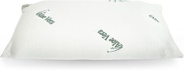 Ергономічна подушка Mister Sandman з піни з ефектом пам&39яті 40x80 см, віскозна подушка, ідеально підходить для сну на животі, спині та боці, подушка для підтримки шиї з чохлом з алое вера, 40 x 80 см