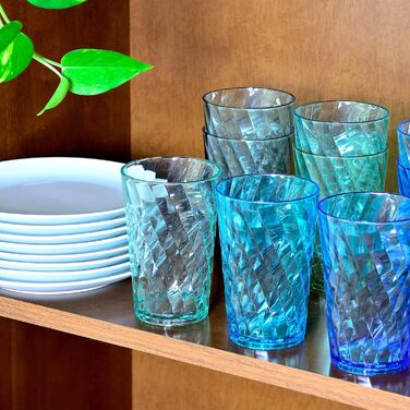 Стакани для пиття Youngever 9 упаковок по 600 мл, багаторазові стакани для води, пластикові стакани, багаторазові пластикові стака