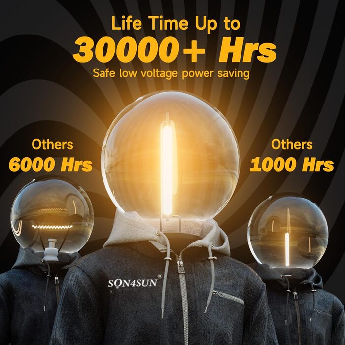 Казкові ліхтарі на відкритому повітрі - 10M світлодіодні казкові ліхтарі на відкритому повітрі з 253 лампочками G40 на відкритому