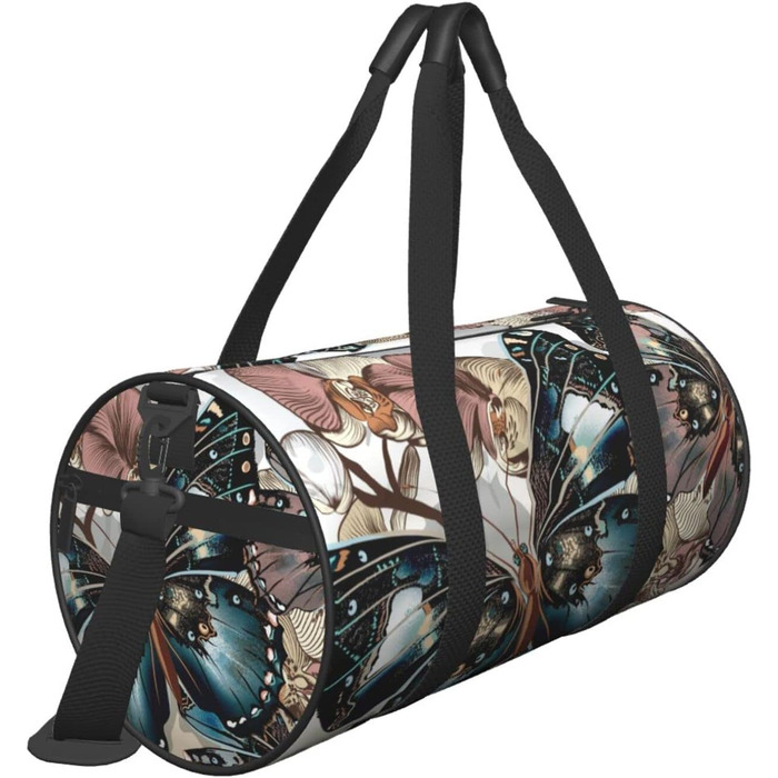 Дорожня сумка-циліндр з квітковим принтом, спортивна сумка для чоловіків та жінок, сумка-мішок, спортивна дорожня сумка