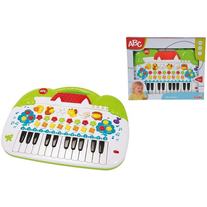 Клавіатура ABC тварина, з різними звуками та функціями налаштування, 28x39 см, від 3 років, 104018188 -