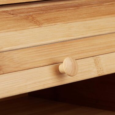 Хлібниця бамбукова HBT 16,5 x 40 x 27,5 см Хлібниця з рухомою кришкою для зберігання хліба зі збереженням аромату Хлібниця з рухом