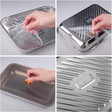 Набір з 4 контейнерів для делікатесів з нержавіючої сталі, коробки для зберігання сиру, м&39яса та ковбас Штабелюються, можна мити в посудомийній машині в холодильнику та морозильній камері З прозорою кришкою A-01