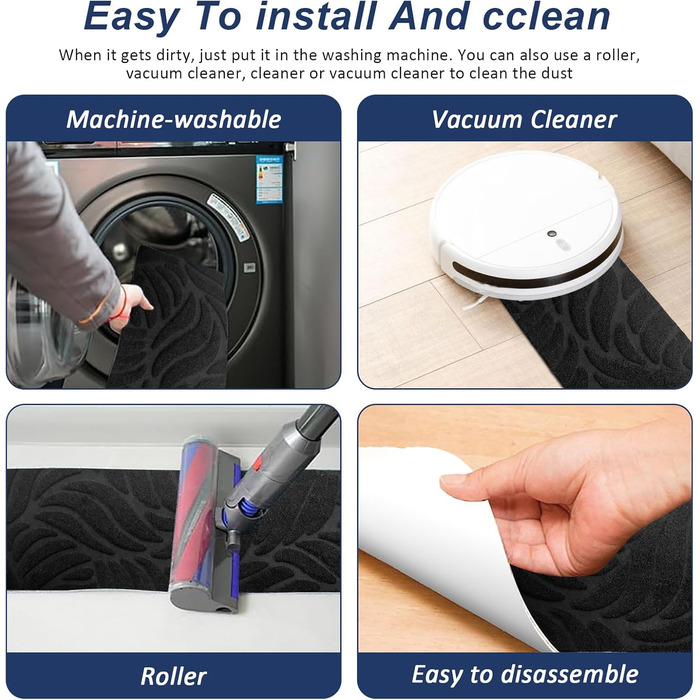 Сходинки для сходів, 15 шт. , протиковзкі, самоклеючі, 55x19 см, багаторазові, ріжучі, захист для сходів у приміщенні для домашніх тварин та дітей - чорні