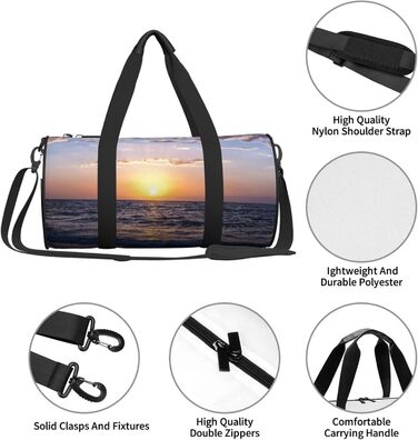 Спортивна сумка, дорожня сумка, пляжна сумка, з принтом, сумка на нічліг, чорна, універсальний розмір, сумка для подорожей