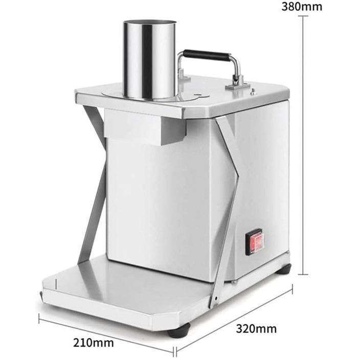 Комерційний овочерізка GEJLELDS з сітчастими ножами 6/8/10/12/15 мм, міцна нержавіюча сталь, електрична машина для кубиків фруктів потужністю 200 Вт для картоплі, моркви, кубиків