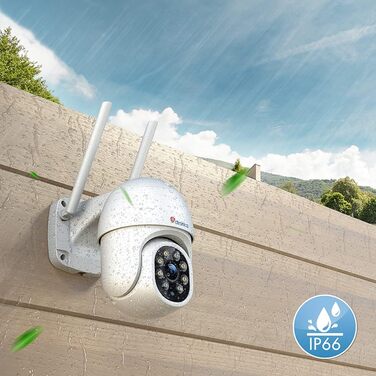 Камера безпеки, Wi-Fi зовнішня IP-камера 1080p Виявлення людини Автоматичне відстеження 355 Нахил 90 Двонаправлене аудіо Водонепроникний IP66 Підтримка P2P Слот