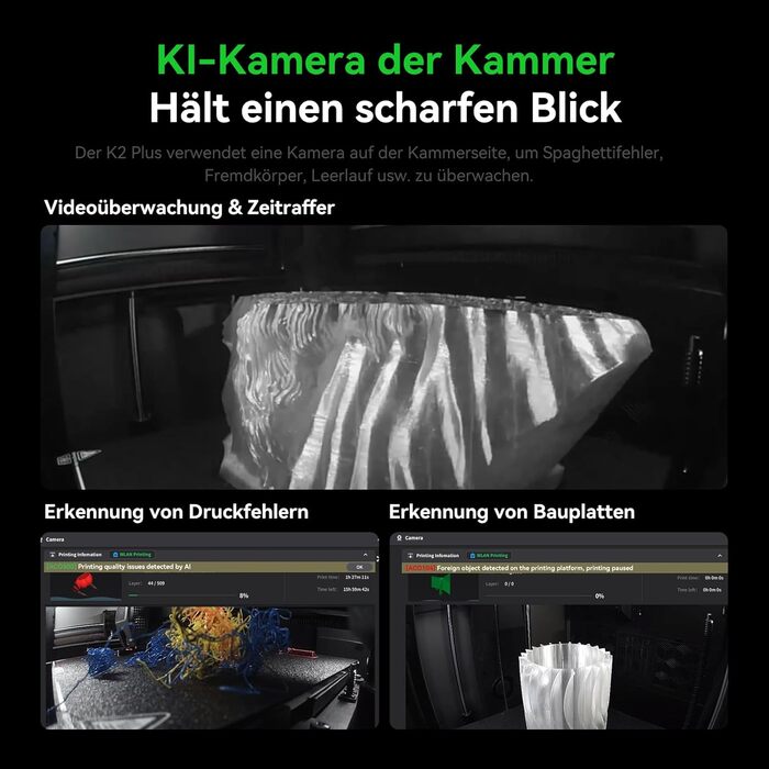 Принтер Creality K2 Plus, Smart CFS (CFSx4 доступний у 16 кольорах), система крокового серводвигуна, подвійні камери штучного інте