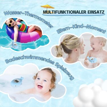 Термометр для ванни для новонароджених, Кімнатний термометр і Термометр для ванни, Швидке й точне вимірювання рівня води з беззвуч