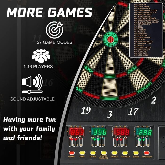Електронна мішень для дартсу з дверцятами, електронна мішень для дартсу з 12 дротиками та 88 запасними наконечниками, електронна мішень для дартсу з голосовим керуванням та РК-дисплеєм, електрична мішень для спорту