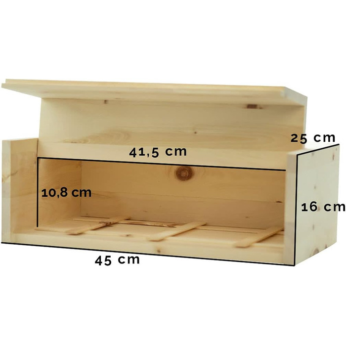 ПРИРОДНЕ життя Хлібник / хлібниця зі швейцарської кам'яної сосни, виготовлений зі 100 деревини швейцарської кам'яної сосни, включа