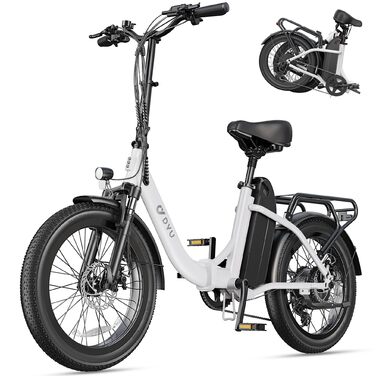 Електричний велосипед DYU C9 E-Bike для чоловіків та жінок - Електровелосипед з акумулятором 48 В 15,6 Аг, колесами 20 x 3,0 дюйма, 7-ступінчастою коробкою передач зі світлодіодним дисплеєм, двигуном 250 Вт та швидкістю 25 км/год, запасом ходу до 150 км, 