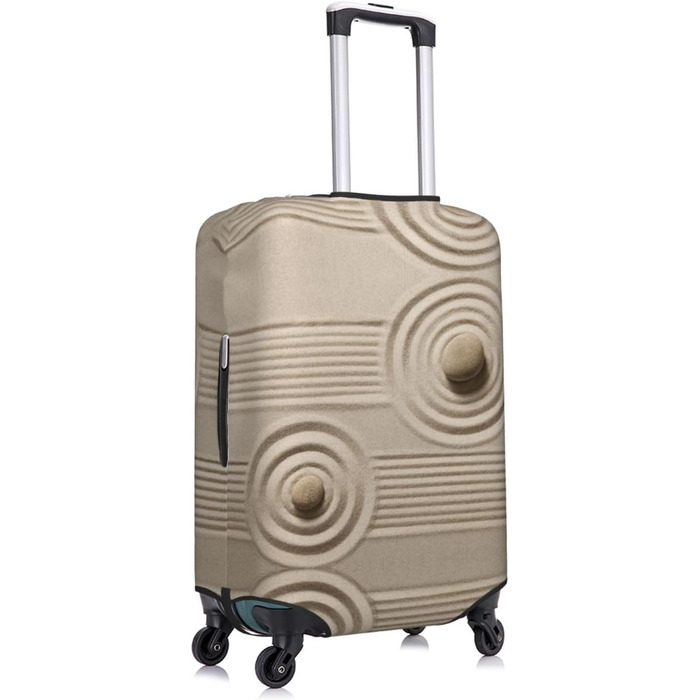 Чохол для валізи з еластичною тканиною та унікальним принтом Хвилі, захисний від подряпин та пилу, чорний, розмір 80