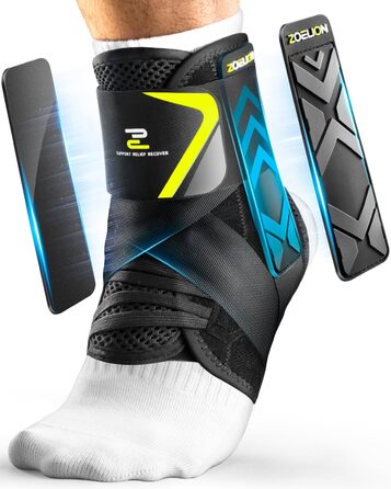 Бандаж для гомілковостопного суглоба швидкого застібання з автоматично формуваними стабілізуючими накладками, облягаючий бандаж для чоловіків та жінок, бандаж для гомілковостопного суглоба при розтягненнях, відновлення після травм, спортивний, розмір S Чо