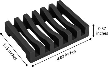 Довговічна силіконова мильниця Topsky 2 шт. з самозливним дизайном для кухні, душової, ванної кімнати (чорна) - зберігайте мило св