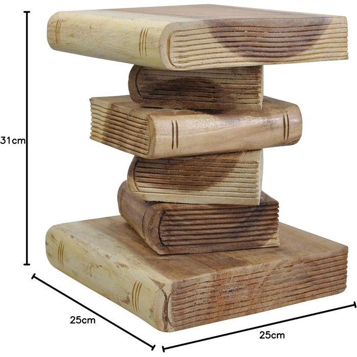 Табурет для книг, приставний столик, підставка для квітів, колонний стілець, тумбочка біля ліжка, квіткова колона (13435 - висота 31 см)