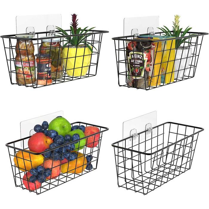 Організатор для дверей шафи MaraFansie, настінні дротяні кошики, підвісний кошик, полиця для шафи та комори, організація та кухня,