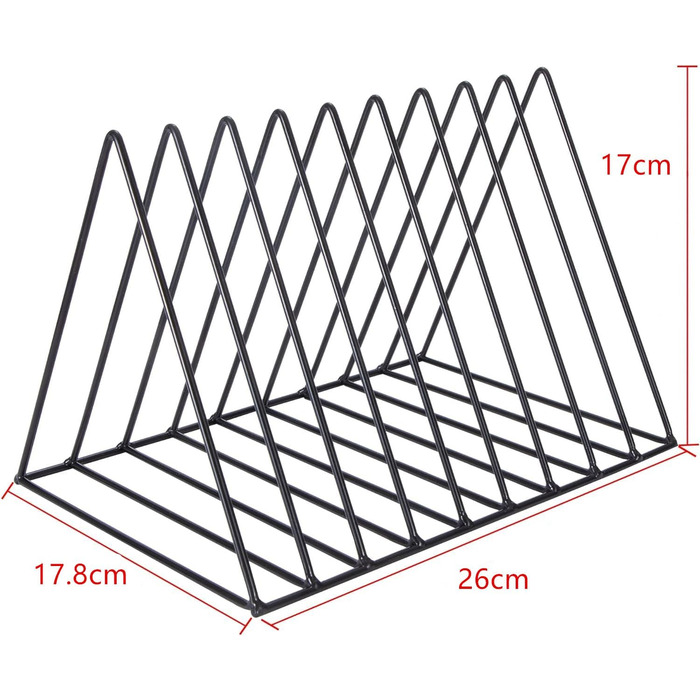 Стелаж для журналів Norhogo металевий, 9 слотів трикутний органайзер для файлів, органайзер для файлів книжкова полиця стелаж для журналів металевий для офісу домашня бібліотека, організація стелаж для офісу, компакт-дисків, журналів