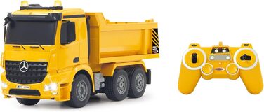 Позашляховик-самоскид Mercedes-Benz Arocs 2,4 ГГц - Кузов підіймається/опускається, реалістичний звук двигуна, клаксон, звук попередження про рух заднім ходом, повний привід, жовті світлодіодні сигнальні вогні, програмовані функції, 404940 -