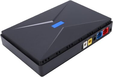 Міні-UPS 8800 мАг з вихідною потужністю 18 Вт та декількома портами, захистом від короткого замикання та перезарядження для роутерів/модемів (чорний) (EU-штекер)