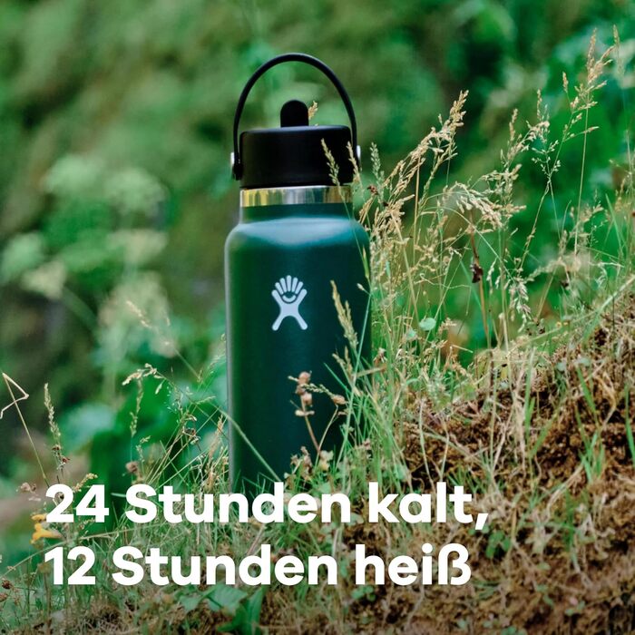 Пляшка для пиття об&39ємом 946 мл (32 унції) з кришкою-трубочкою - Вакуумно-ізольована, багаторазова пляшка з нержавіючої сталі - Герметична кришка - Великий отвір - Індиго