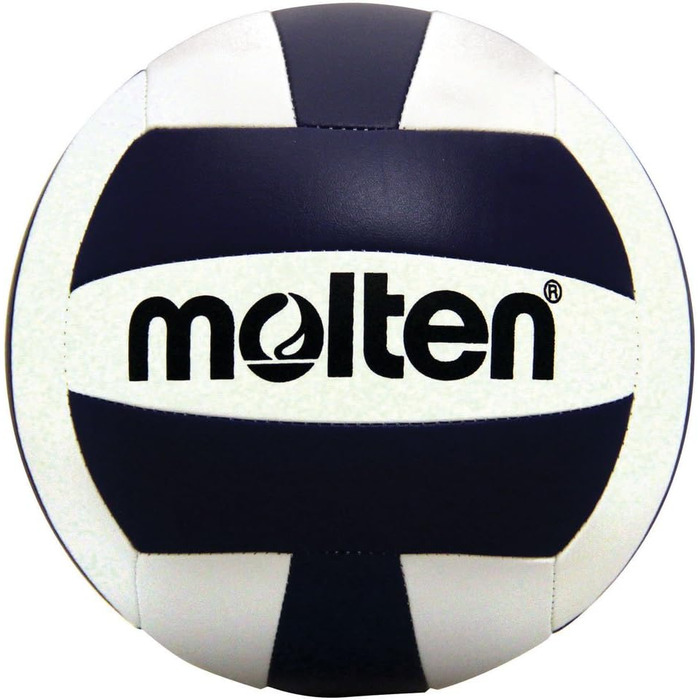 Волейбольний м'яч Molten Leisure, Тренувальний/Рекреаційний, Суперм'яке покриття PU, Для приміщень та вулиці, Темно-синій/Білий