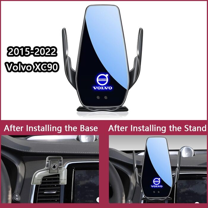 Автомобільне кріплення для мобільного телефону QUHOGJU для Volvo XC90 2015-2022, тримач вентиляційного отвору автомобіля, розблоку