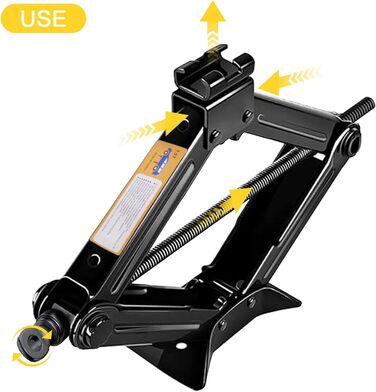 Домкрат - Домкрат-ножиці з максимальною вантажопідйомністю 1000 кг Портативний комплект аварійної заміни шин для позашляховика Седан Купе 1Т