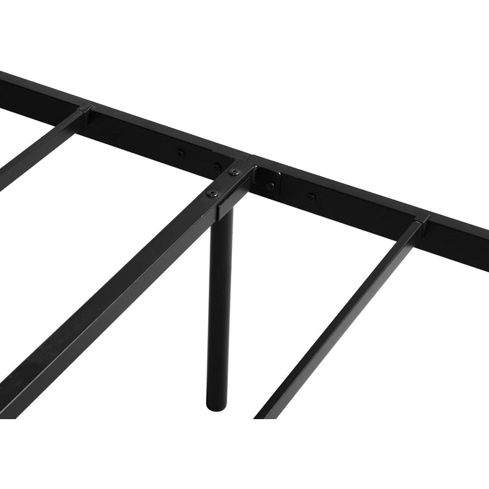 Каркас двоспального ліжка, ліжко, підходить для матраца 140 x 190 см, металеве ліжко, сучасний каркас ліжка, з узголів&39ям, каркас гостьового ліжка, для підлітків, спальня, чорний