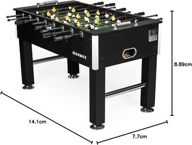 Настільний футбол Buckshot 147 x 77 x 89 см – Чорний