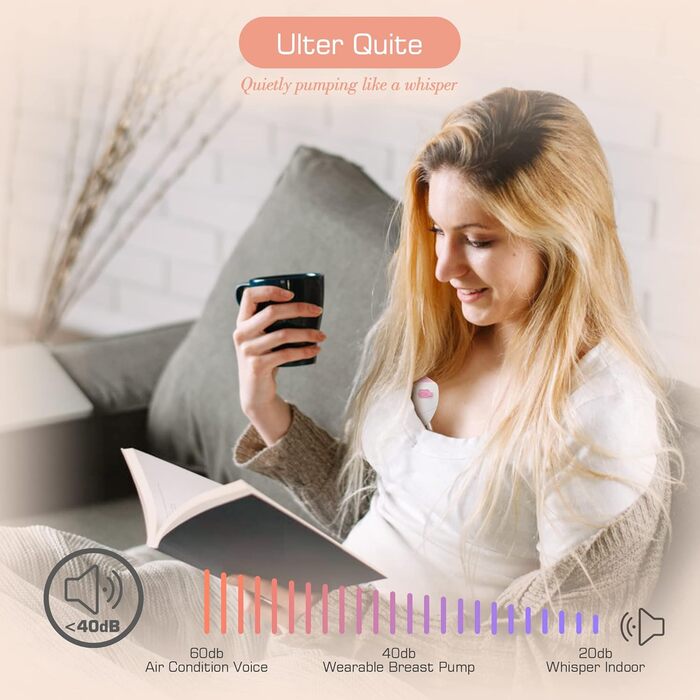 Електричний молоковідсмоктувач KISSBOBO, електричний молоковідсмоктувач, 2 режими та 9 рівнів з РК-дисплеєм, малошумний електрични