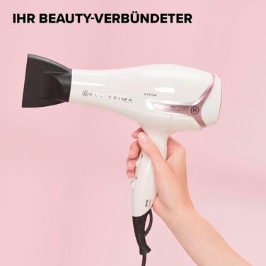 Фен для волосся Bellissima K9 2600 Light 2300 Вт швидке висушування, іонна технологія проти розпушування, набір з дифузором, щіткою, концентратором, затискачами та сумкою