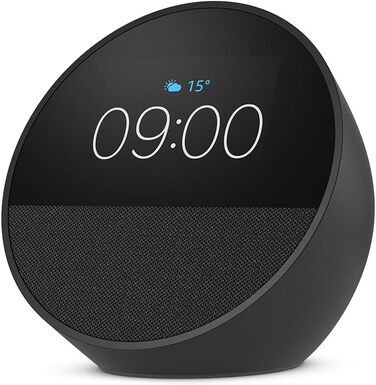 Новий Storeo Echo Spot (2024), розумний будильник з насиченим звуком і Alexa, Black