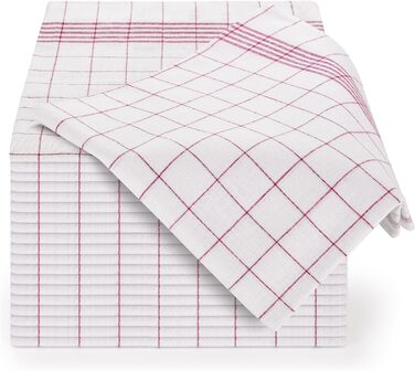 Набір Blumtal з 10 чайних рушників преміум-класу - високоякісні чайні рушники, 100 бавовна, червоні в клітинку, 50x70см 10 шт. чер