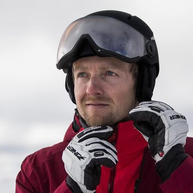 Лижний шолом HEAD KNIGHT з козирком для дорослих, унісекс, чорний, M/L