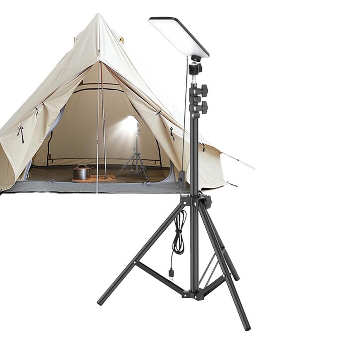 Телескопічні світлодіодні ліхтарі щогла зі змінною висотою, штатив, прожектор з високим світловим потоком, дротове живлення Торгові кіоски, освітлення заходів, фотографія, ремонт, човни