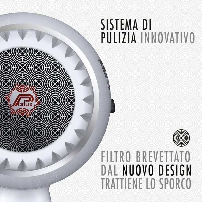 З дифузором MagicSense, професійний цифровий фен з негативними іонами, дуже легкий і потужний, зроблений в Італії (сірий блиск) Сі