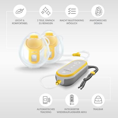 Молоковідсмоктувач Medela Freestyle Hands Free Бренд номер 1 у лікарнях Легкий, портативний і непомітний подвійний електричний мол